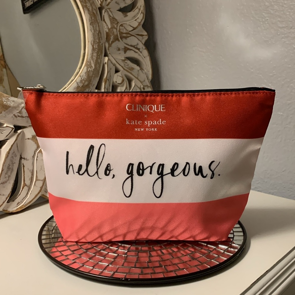 Clinique X Kate Spade makeup bag